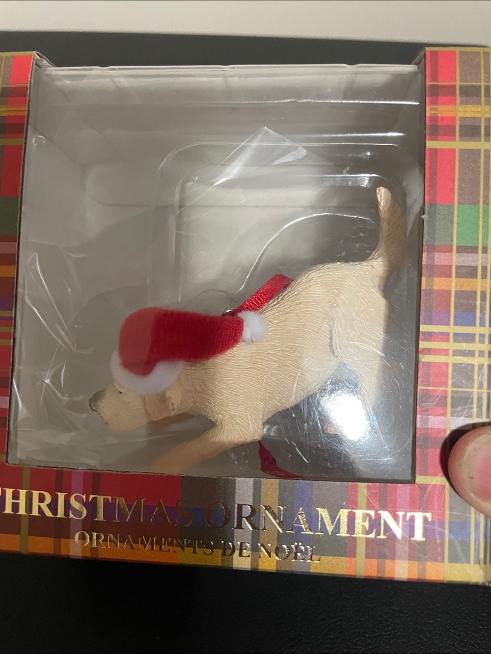 New In Box Labrador Retriever Yellow  Dog Christmas Ornament